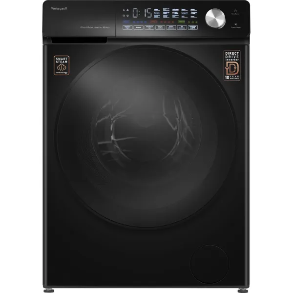 Стиральная машина Weissgauff WM 45126 Steam Direct Drive(59.5x85x44.5см, фронтальная, макс:6кг, 1200об/мин, черный)