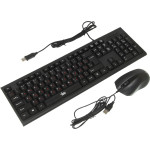 Клавиатура и мышь Oklick 600M Black USB (классическая мембранная, 104кл, светодиодная, кнопок 2, 1200dpi)