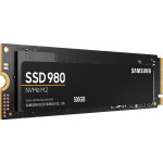 Жесткий диск SSD 500Гб Samsung 980 (M.2, 3100/2600 Мб/с, 470000 IOPS, PCI-E, для ноутбука и настольного компьютера)