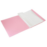 Папка Бюрократ Gems GEM60PIN (A4, пластик, толщина пластика 0,7мм, карман торцевой с бумажной вставкой, розовый аметист)