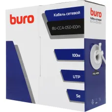 Кабель сетевой Buro BU-CCA-050-100M (алюминий омедненный, 0.5мм, 100м, 4пары) [BU-CCA-050-100M]