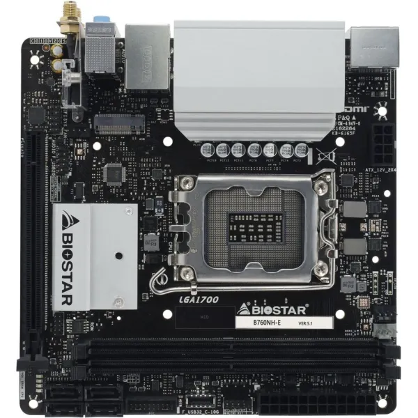Материнская плата Biostar B760NH-E (LGA1700, 2x, mini-ITX, RAID SATA: 0,1,15,5)