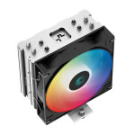 Кулер для процессора DeepCool AG400 BK ARGB (Socket: 1150, 1151, 1151-v2, 1155, 1156, 1200, 1700, AM4, алюминий+медь, 31,6дБ, 4-pin PWM)