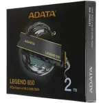 Жесткий диск SSD 2Тб ADATA Legend 850 (2280, 5000/4500 Мб/с, 550000 IOPS, PCIE 4.0 X4)