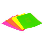 Папка на молнии ZIP Бюрократ Double Neon DNEBPM4AYEL (A4+, полипропилен, толщина пластика 0,15мм, молния белый)