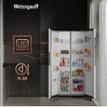 Холодильник Weissgauff WSBS 450 WNF Built-in (No Frost, A++, 2-камерный, Side by Side, объем 450:270/180л, инверторный компрессор, белый)
