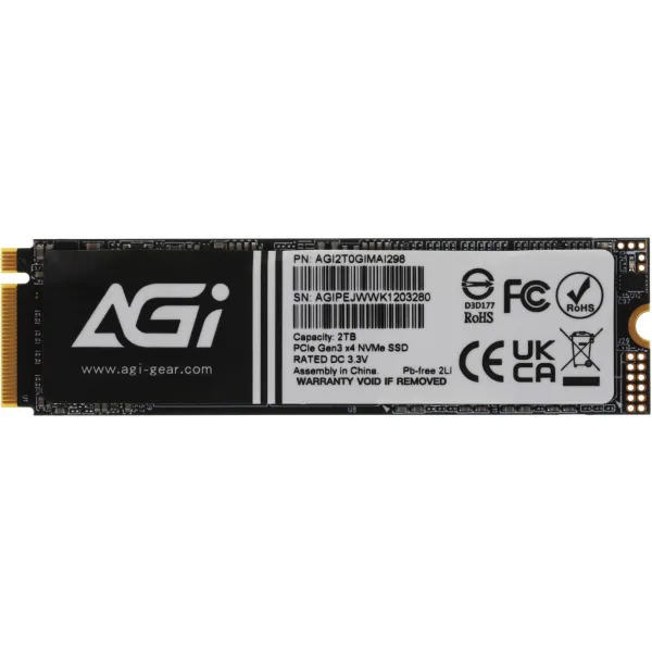 Жесткий диск SSD 2Тб AGI (2280, 2400/1800 Мб/с)