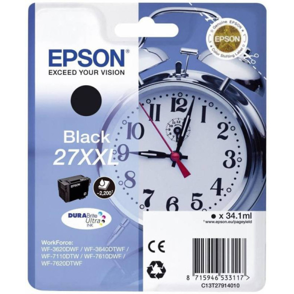 Картридж Epson C13T27914022 (черный; 2200стр; WF7110, 7610, 7620)