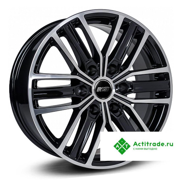 N2O V2218 R18/7.5J PCD 6x139,7 ET 25 ЦО 106,1 черный с полированной лицевой поверхностью