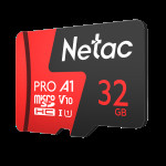 Карта памяти microSDHC 32Гб Netac (Class 10, 100Мб/с, UHS-I U1, адаптер на SD)
