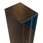 Шкаф коммутационный напольный WRline WR-TT-4266-AS-RAL9004 (42U, 600x2055x600мм, IP20, 800кг)