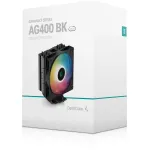 Кулер для процессора DeepCool AG400 BK ARGB (Socket: 1150, 1151, 1151-v2, 1155, 1156, 1200, 1700, AM4, алюминий+медь, 31,6дБ, 4-pin PWM)