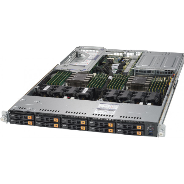 Сервер Supermicro SYS-1029UZ-TN20R25M (2x6226R, 8x64Гб DDR4 ECC, 16x3276,8Гб SSD NVMe, 2x1600Вт, 1U)