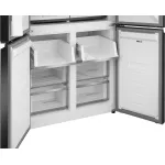 Холодильник Weissgauff WCD 450 Bru Steel Glass (No Frost, A+, 3-камерный, объем 450:287/163л, инверторный компрессор, сталь)