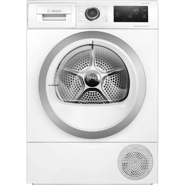 Сушильная машина Bosch WTU8769SSN (Heat Pump (тепловой насос), A, макс.загрузка 9 кг, 14 программ, уровень шума 64 дБ)